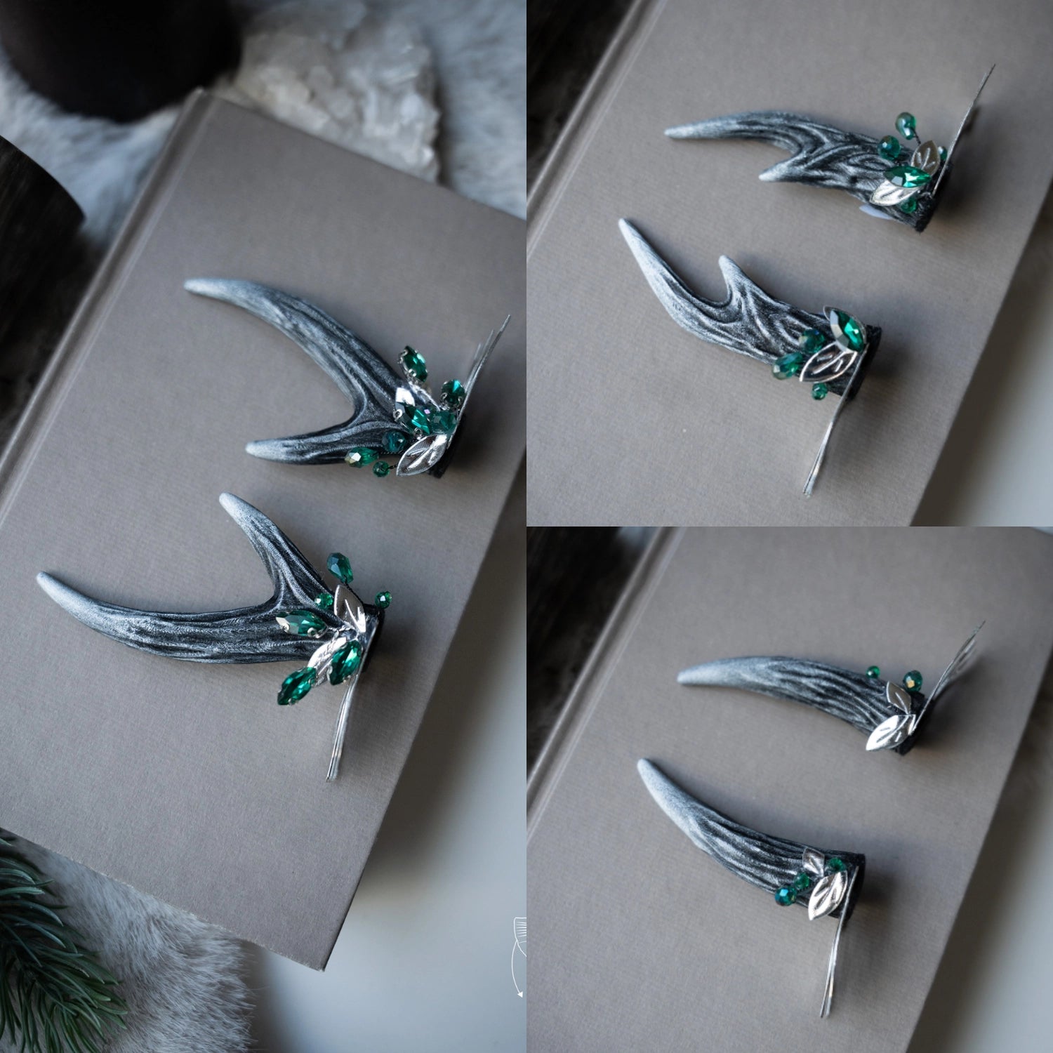 Sylvan Antler Hair Pins (pair of two pins)