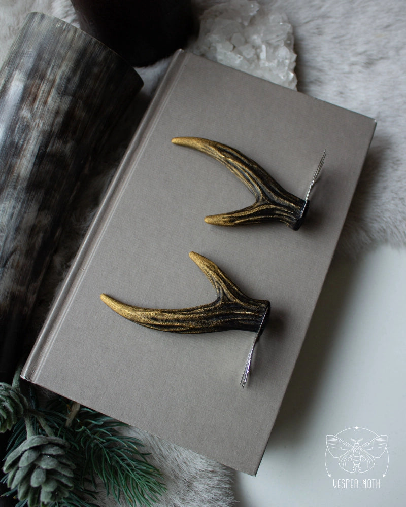 Antler Hair Pins (pair of two pins)