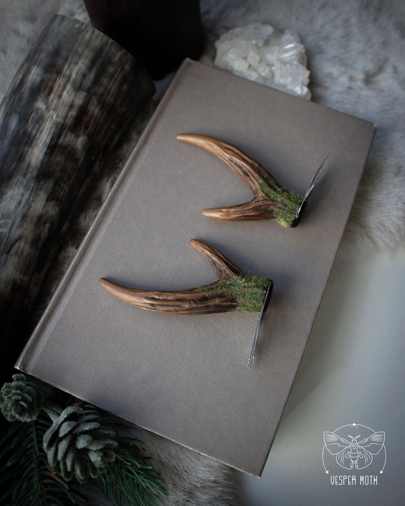 Antler Hair Pins Natural (pair of two pins)